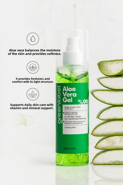Greenlabel Aloe Vera Gel - Aloe Vera Gel Moisturizing and Soothing 200 Ml.