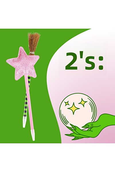Bekraft Broom Pen and Star Ballpoint Pen - Set of 2