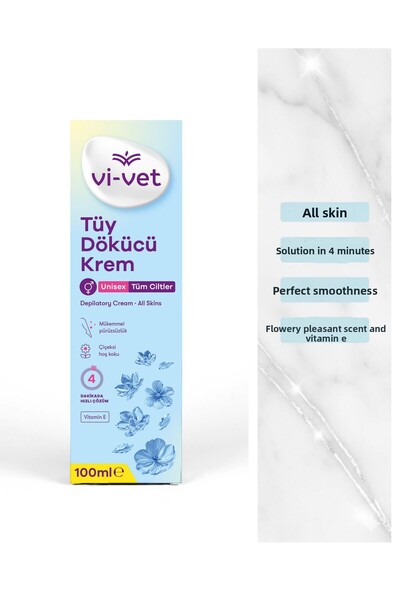 Vi-vet Hair Removal Cream 100 ml Unisex All Skin Types