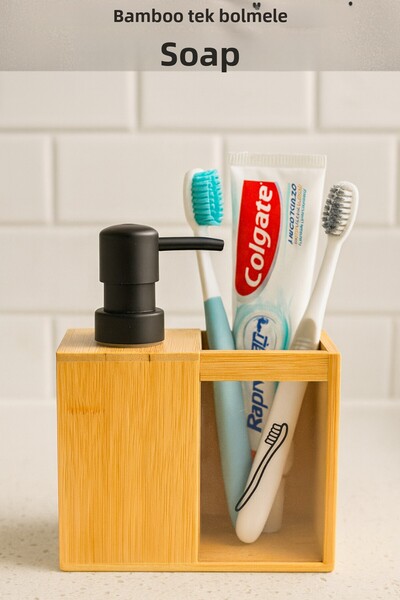 Penthouse Bamboo Single Chamber Luxury Liquid Soap Dispenser - 250ml