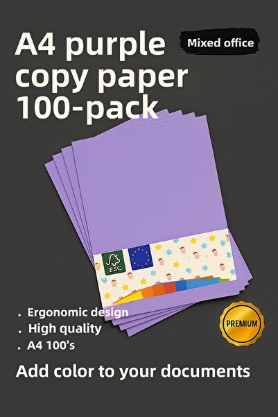 KarmaOfis Lilac Color A4 Copy Paper 100 Sheets |   High Quality