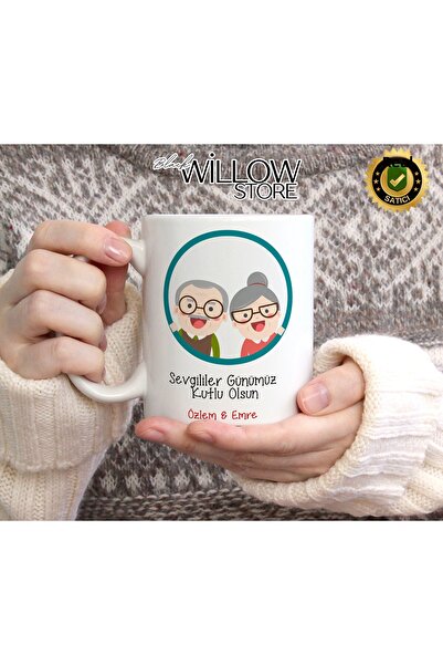 WİLLOW STORE Valentine's Day, Special for Lovers, Love, Affection Porcelain M...