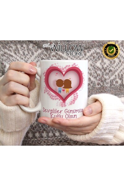 WİLLOW STORE Valentine's Day, Special for Lovers, Love, Affection Porcelain M...