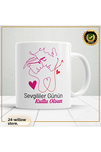 WİLLOW STORE Valentine's Day, Special for Lovers, Love, Affection Porcelain M...