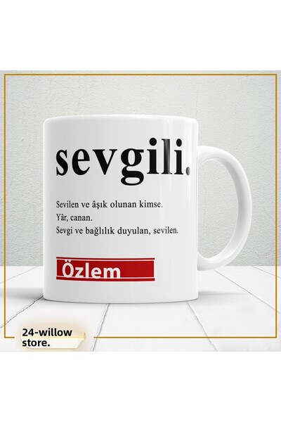 WİLLOW STORE Valentine's Day, Special for Lovers, Love, Affection Porcelain M...