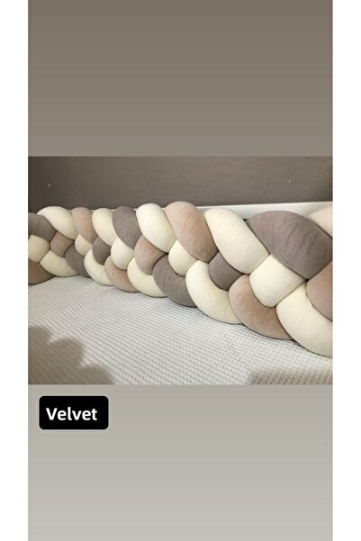 ısıklıtoplarrengarenk 540 cm 4-Knit Velvet Crib Protector