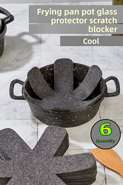 LOCAL MARKET 6 ΤΕΜ. Προστατευτικό για τηγάνια, κατσαρόλες, γυαλί, μπολ, κατά των γρατσουνιών (30x30 cm)