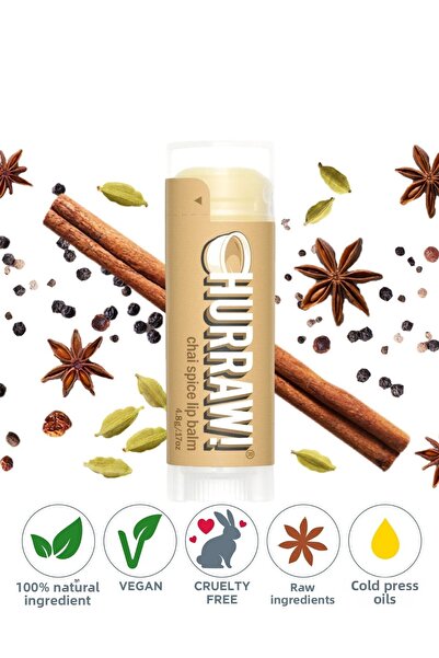 Hurraw بلسم الشفاه العضوي برائحة الشاي