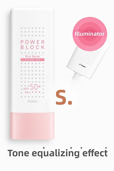 Kozmetik كريم الشمس A’PIEU Power Block Tone Up SPF 50+ - تأثير توحيد لون البش...
