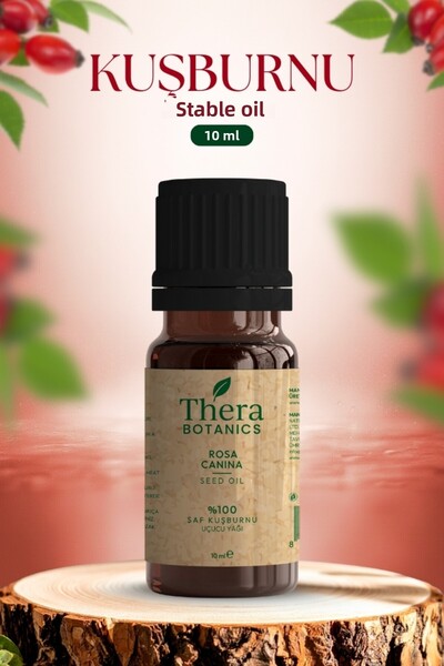 THERA BOTANICS زيت ثمر الورد النقي 100% 10 مل – روزا كانينا (محتوى طبيعي ونقي)