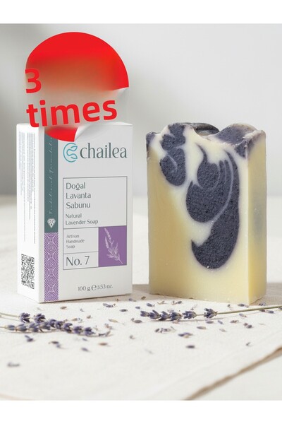 Chailea صابون اللافندر الطبيعي الطبيعي المصنوع يدويًا 100 جرام 3 عبوات