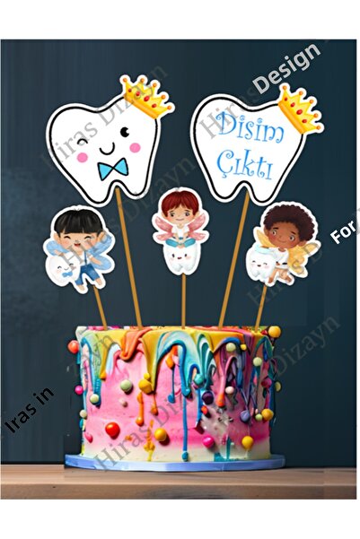 Hiras Dizayn Set de ornamente pentru bărbați - 5 bucăți Primul meu dinți au v...