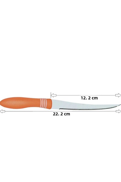 ÇEÇEN HOME 2-Piece Kitchen Knife Set Multi-Purpose Vegetable Chopping Knife Stainless Steel Serrated Edge Knife 12cm