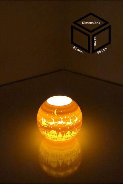 Filamentim حامل شموع تيل لايت بتصميم سانتا كلوز لعيد الميلاد رقم 2104N (يشمل ...