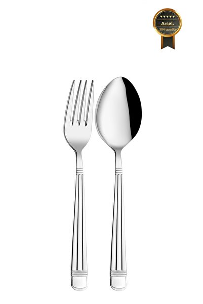 Arsel Defne Sade 30 Piece Cutlery Set 304 Quality 2 mm (Without Knife) Daily Use