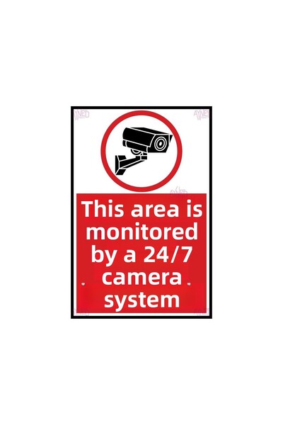 Hayg Equipment 24/7 Security Camera Decota Warning Sign – This Area Is under Surveillance by a Camera System 15X22.5 cm
