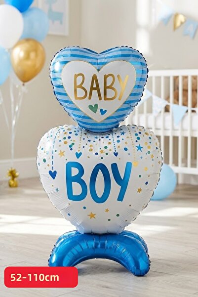 Baloncu Dede Μπαλόνι με αλουμινόχαρτο με μπλε πόδια για πάρτι Baby Shower Προμήθειες για πάρτι αποκάλυψης φύλου