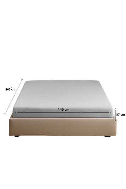 Sabia 100% Cotton 62 Thread Count 140X200 cm +37 cm Height Suitable Double Size Fitted Sheet