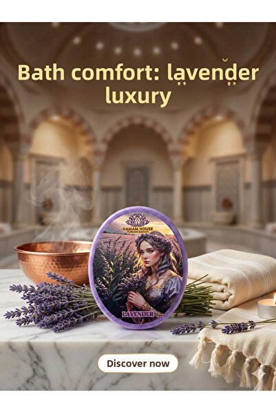 HAMAM HOUSE TURKISH HAMAM صابون إسفنجي طبيعي بخلاصة اللافندر