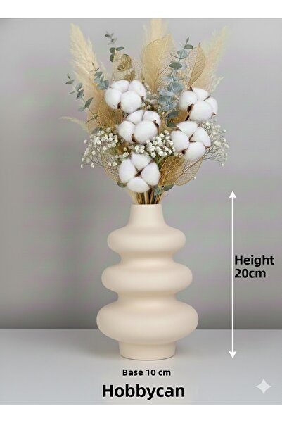 Pelirum مزهرية ديكور عصرية بتصميم فقاعات ملتوية أنيقة، مقاس 20 سم كبير الحجم