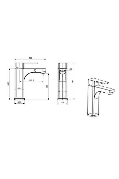 KAREN BANYO Robin Lavabo Bataryası, Chrome, Cisa 48067