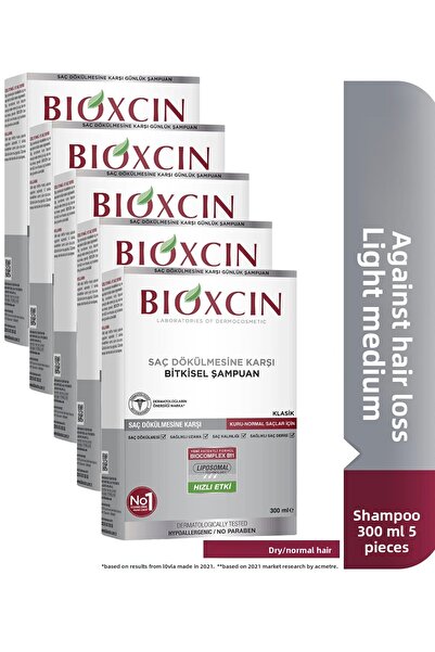 Bioxcin Classic Anti-Hair Loss Shampoo Genesis for Dry-Normal Hair 300 ml 5 Pieces
