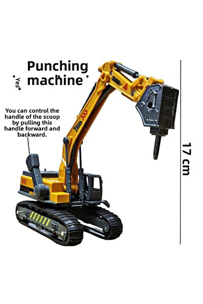 Brother Toys آلة حفر مجنزرة متعددة الاستخدامات مع ذراع متحرك 17 سم.