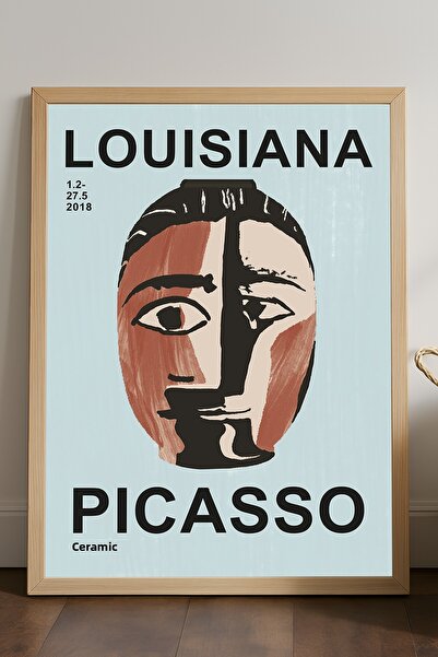 Duvarda Poster înrămat din lemn natural Pablo Picasso, pictură decorativă art...