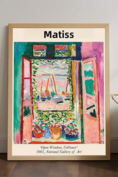 Duvarda Poster Henri Matisse înrămat cu lemn natural, pictură decorativă arti...