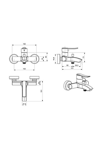 KAREN BANYO Nova Bathroom Faucet, Chrome, Cisa 45806