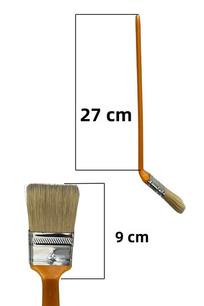 HkTeknik Trimming Painting Brush Plastic Handle No. 2 Ceiling Paint Angled Bristle Brush Interior Exterior