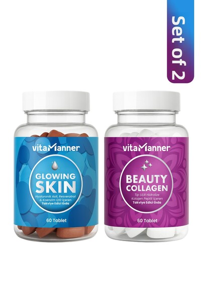 Vitamanner عبوتان من مكملات العناية بالبشرة