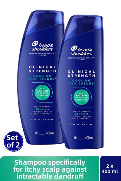 Head & Shoulders شامبو مضاد للحكة بقوة علاجية 400 مل × 2 قطعة