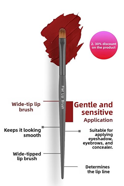 Alix Avien Wide Tip Lip Brush - Flat Lip Brush