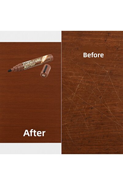 Badem10 Birch Brown Color Furniture Touch up Pen Wood Table Coffee Table Cabinet Parquet Scratch Remover Crack Filler