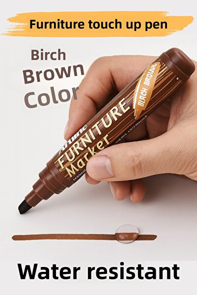 Badem10 Birch Brown Color Furniture Touch up Pen Wood Table Coffee Table Cabinet Parquet Scratch Remover Crack Filler
