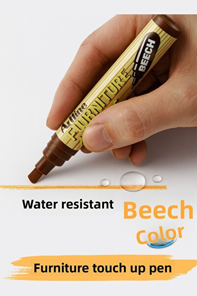 Badem10 Beech Color Furniture Touch up Pen Wood Table Coffee Table Cabinet Pen Hardwood Scratch Remover Crack Filler