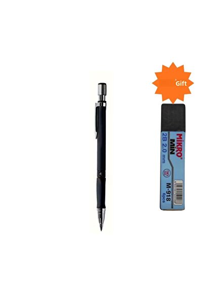 Art Tone Portmin Mechanical Pencil Set Black 2.0mm Tip Gift with Replaceable ...