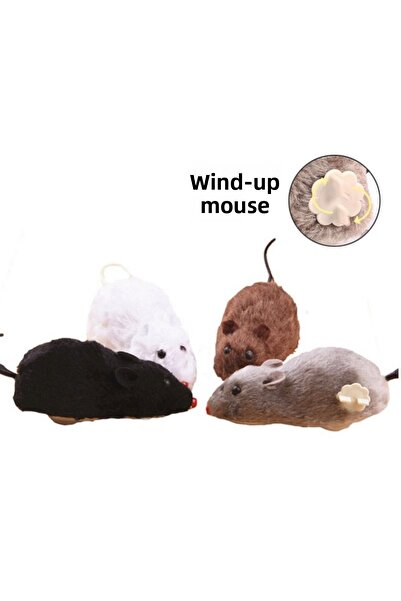 DodoJoy Wind-Up Mouse Cat Toy Moving Automatic Mouse Cat Hunting Toy