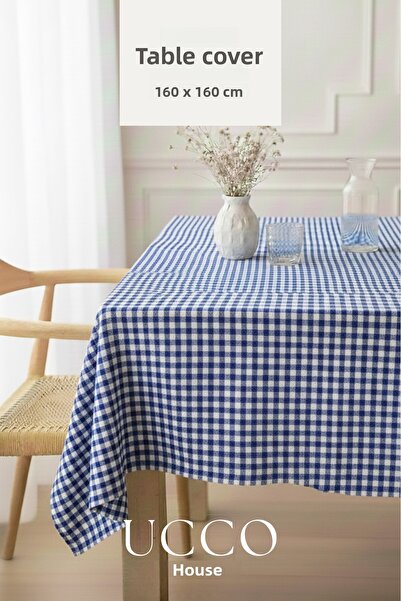UCCO Gingham Tablecloth 160X160 Cm, Table Cloth, Picnic Cloth