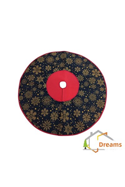 DÜŞLER EV TEKSTİLİ Covor pentru picioare cu fulgi de zăpadă, acoperire sub brad de Crăciun, fustă pentru brad de pin de Anul Nou, lavabilă cu velcro