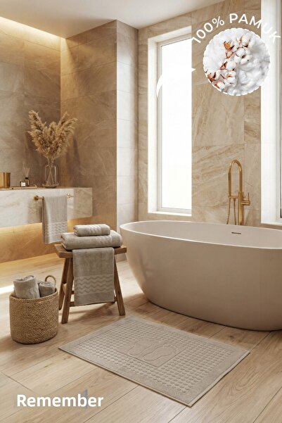 Anılsan Mink Zivra Foot Towel - 50X70 Cm, 245 Gr, 100% Cotton, Spa and Hotel Bath Mat, for Daily Use