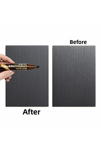 Badem10 Anthracite Color Furniture Touch up Pen Wood Table Coffee Table Cabinet Pen Hardwood Scratch Remover Crack Filler