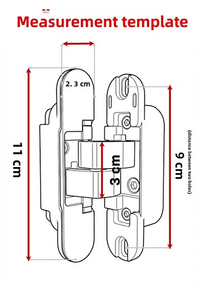 Badem10 An150 Satin Chrome Metal Accordion Hinge