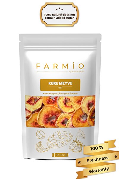 FARMİO خوخ مجفف بدون سكر – 140 جرام – طبيعي وخالٍ من المواد المضافة
