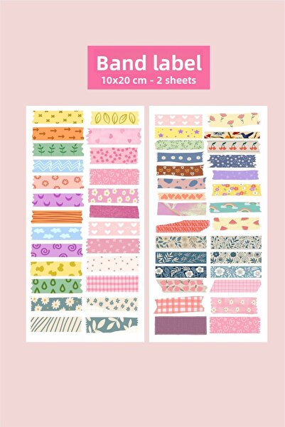 Piksel Grafik Colorful Tapes 2-Piece Sticker Set - Pen, Laptop Notebook Water...