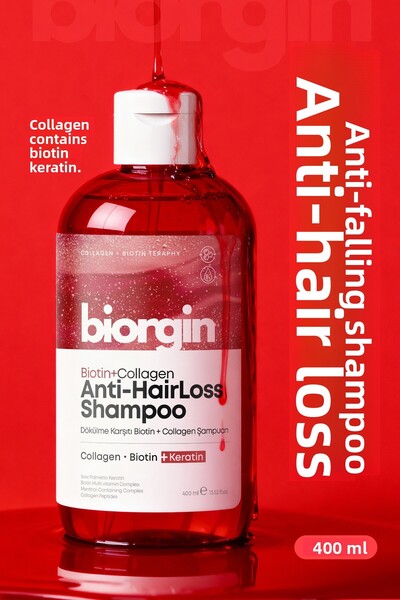 Biorgin شامبو كولاجين + بيوتين مضاد لتساقط الشعر 400 مل