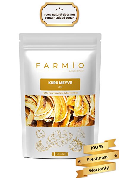 FARMİO موز مجفف خالي من السكر – 140 جرام – طبيعي وخالٍ من المواد المضافة