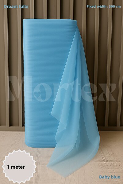 Mortex تول بيبي بلو هايال مقاس 1 متر، الأكثر ثباتًا 3 أمتار، لتزيين حفلات الخ...