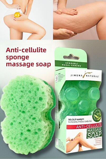 Jimena Natural صابون تدليك بالصبار وقشر الكستناء، مضاد للسيلوليت، ترطيب مكثف،...